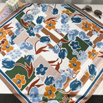 CrossKulture - TulipFarm short satin scarf placed on table view