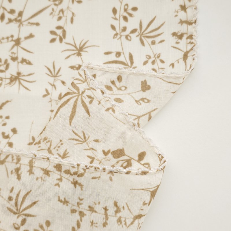 ArcForm Satin Curve Edged Beige Scarf