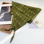 DiamondAura Green Cotton Diamond Scarf