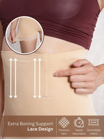 CrossKulture - LaceContour High Waist Tummy Control ShapeToner Shorts side view