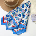 CottonDew Cotton Blue Square Scarf