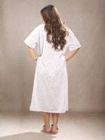Crosskulture - CamelliaCalm Floral Printed Night Gown Mauve back view