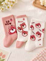 SoleDream Pink Crew Socks Combo Pack of 3