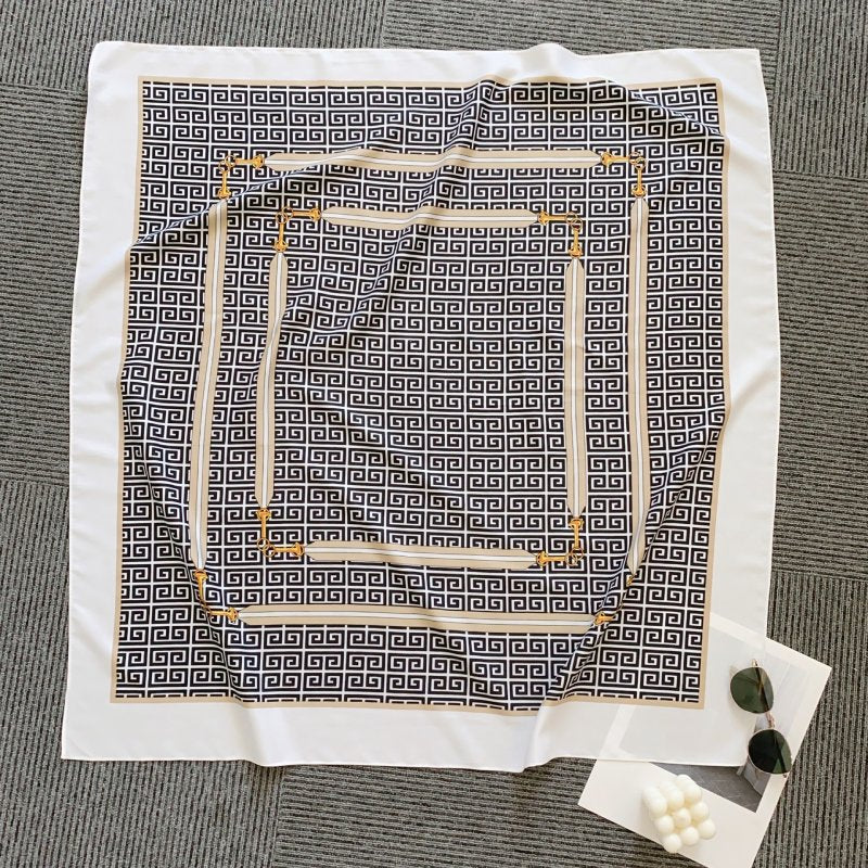 FreeformArt Satin Twill Scarf Square Black