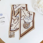 CrossKulture - GoldenKeys folded neck satin scarf