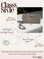 CrossKulture - UrbanCarry lightweight long wallet infographic image with features