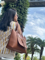 CrossKulture - MassiveTrendy Tote Bag side image with model back view