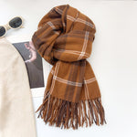SnowTartan Cashmere Checkered Scarf