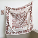 CrispForest Satin Twill Scarf Square Pink