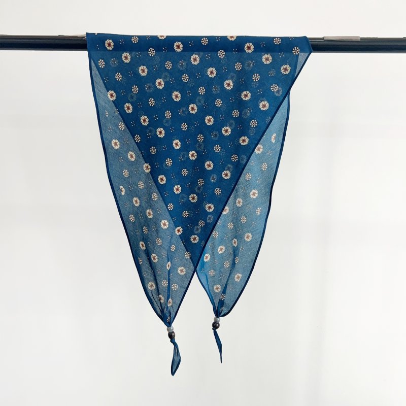 DiamondGrace Blue Cotton Diamond Scarf
