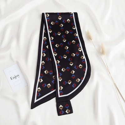 CrossKulture - NightStory Satin Neck Scarf Black full view