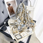 CrossKulture - GeoScape short satin scarf handbag view