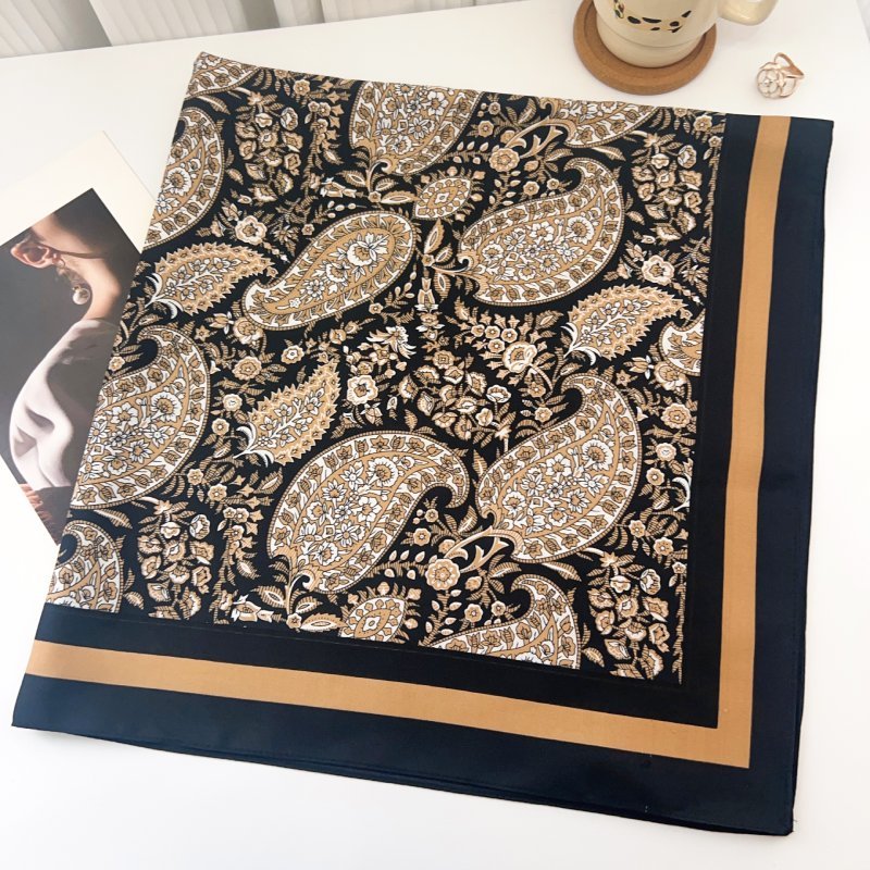 CrossKulture - RichPaisley satin scarf folded view
