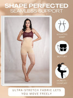 CrossKulture - LaceContour High Waist Tummy Control ShapeToner Shorts infographic image