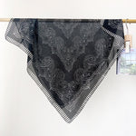 NetAffair Black Gauze Square Scarf