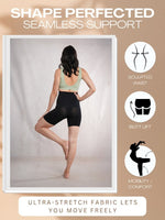 CrossKulture - CurveCommand High Waist Tummy Control Shapewear Shorts back stretching image