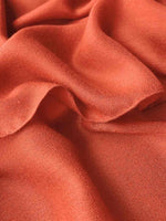 CrossKulture - DivineTangerine long chiffon scarf fabric detailing view