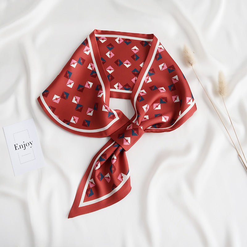CrossKulture - RedKites neck satin scarf knot style