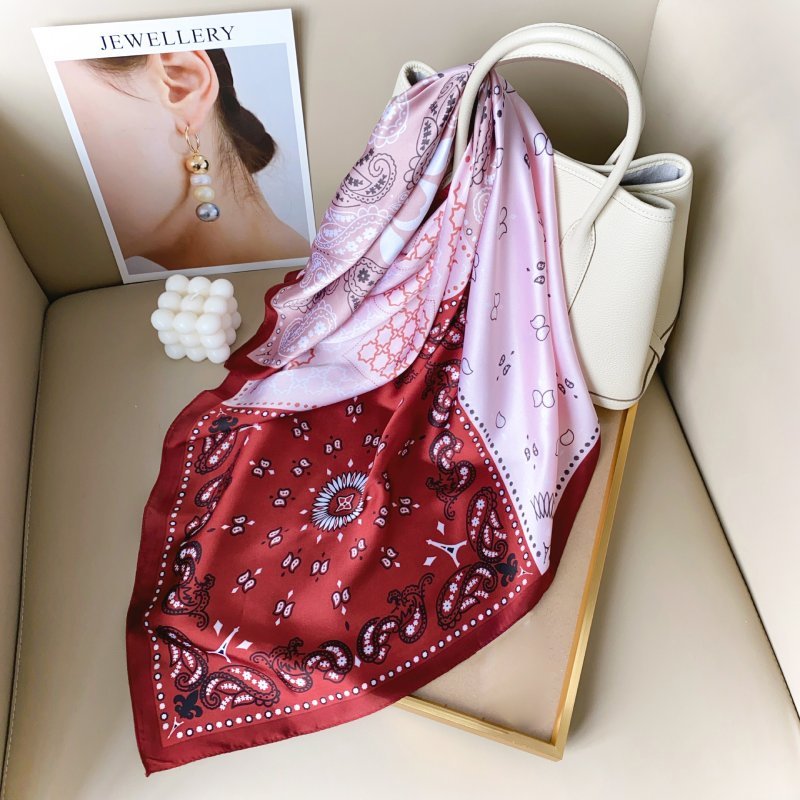 CrossKulture - ShadedStory short satin scarf with handbag style view