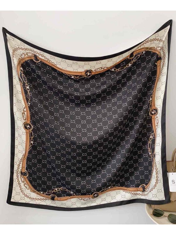 CrossKulture - NoirArt satin scarf full view