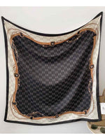 CrossKulture - NoirArt satin scarf full view