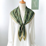 CrossKulture - TriangleBeads satin scarf styled on mannequin