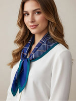 CrossKulture - TrianglePrism satin scarf wearing by model