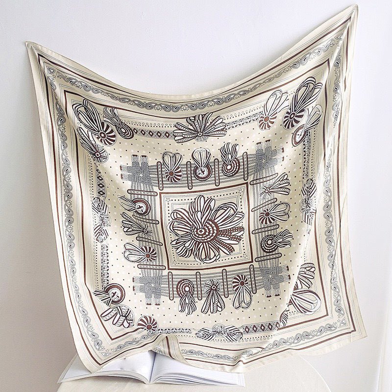 CrossKulture - CalmingArt short satin scarf full view
