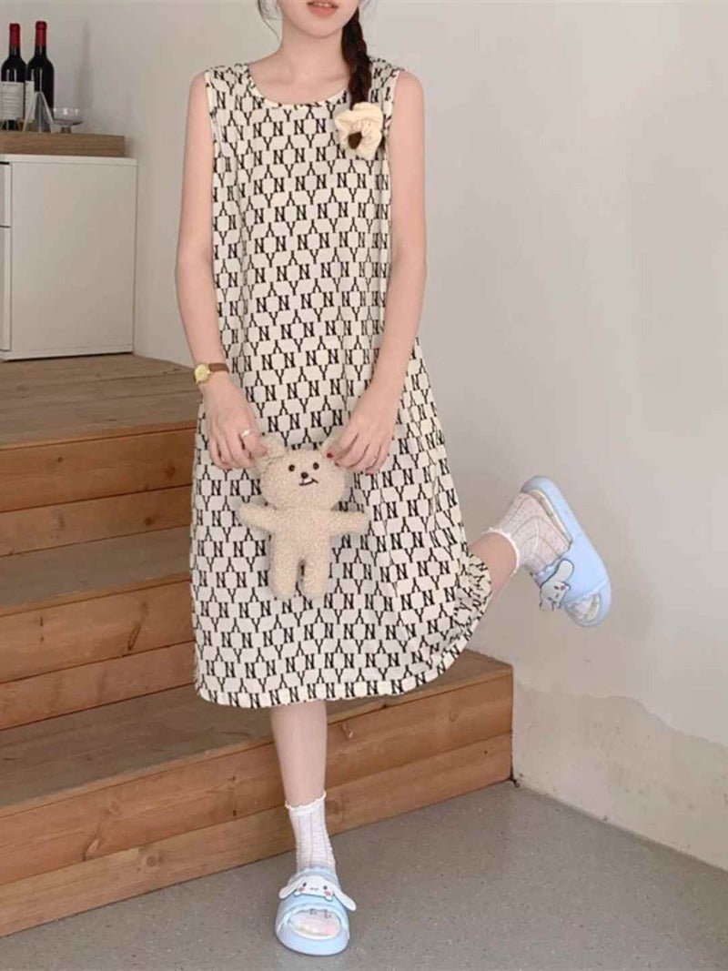 CrossKulture - CozyChic Sleeveless Lounge Dress front model view