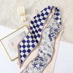 RibbonVerse Satin Ribbon Scarf Blue