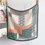 WaveForm Satin Curve Edged Multicolour Scarf