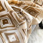AbstractElegance Long Satin Scarf Brown