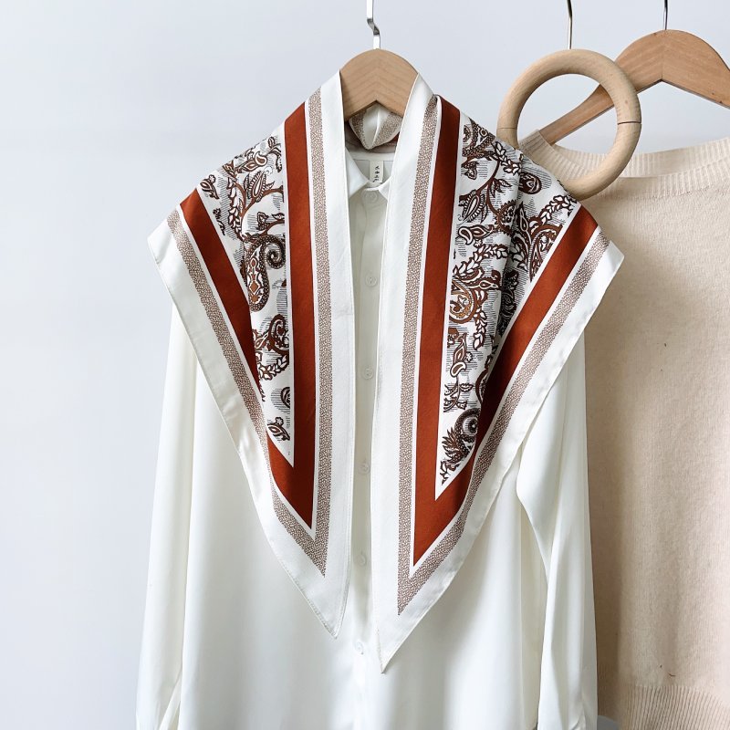 CrossKulture - TrianglePaisley satin scarf on hanger