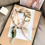 GardenAffair Small Square Satin Scarf Beige