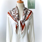 CrossKulture - TrianglePaisley satin scarf tie styled on mannequin
