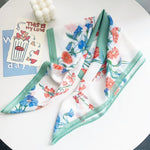 ArcEdit Satin Curve Edged Pista Green Scarf