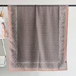 DesignFlow Long Viscose Cotton Scarf Brown