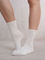 SoleEdit White Crew Socks Combo Pair of 4