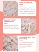 Crosskulture - PeonyPeace Floral Printed Night Gown Peach infographic image