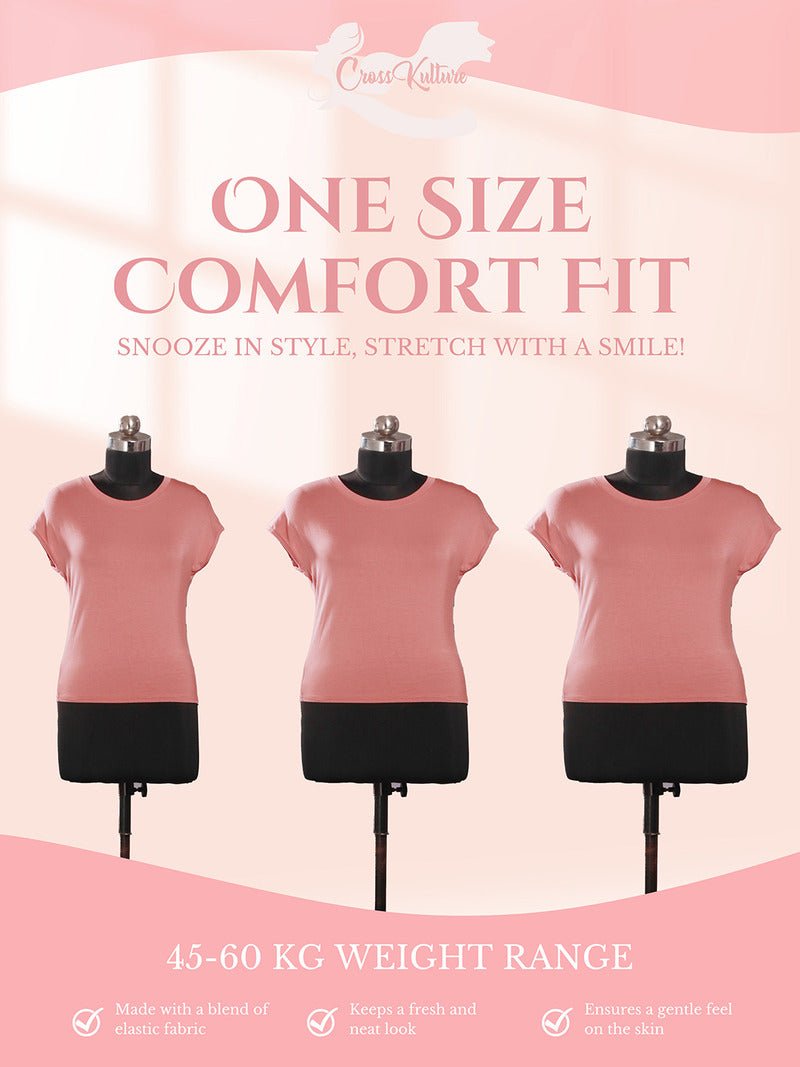 CrossKulture - LoungeLove Loungewear Set Pink front infographic image