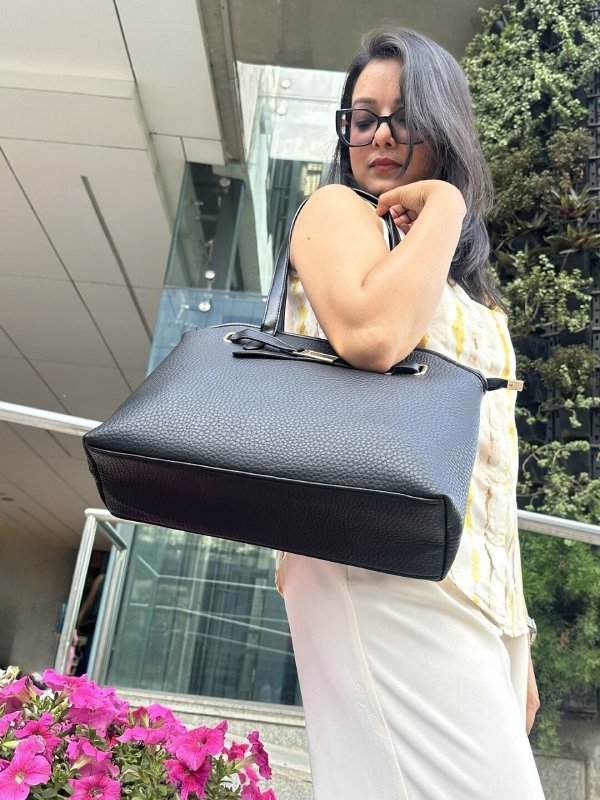 CrossKulture - MoreTrendy Tote Bag front view side model image
