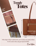 CrossKulture - MassiveTrendy Tote Bag infographic image showing fabric, features and detailing