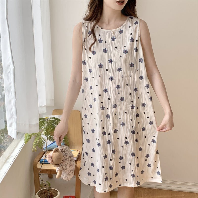 CrossKulture - CasualBliss Sleeveless Lounge Dress front model view