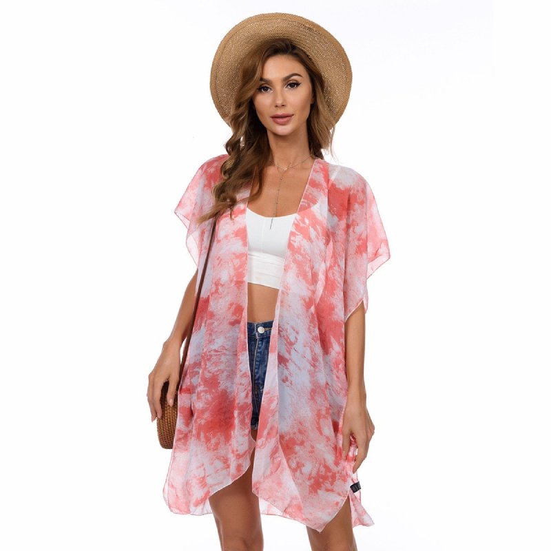 CoralWaves Kimono Shrug