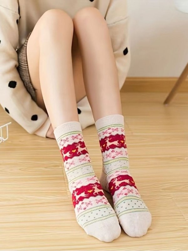 ChristmasSoles Crew Socks Combo Pack of 3