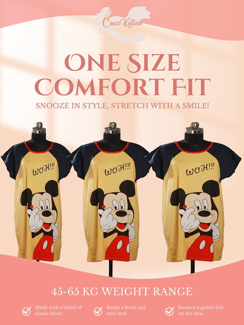 CrossKulture - CartoonSlumber Printed Long Tees infographic image