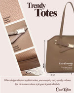 CrossKulture - ExtraTrendy Tote Bag infographic image showing fabric, features and detailing