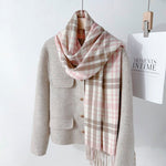 WinterPlaid Cashmere Checkered Scarf