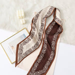 RibbonNest Satin Ribbon Scarf Brown
