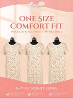 GardenDreams Floral Printed Night Gown Peach
